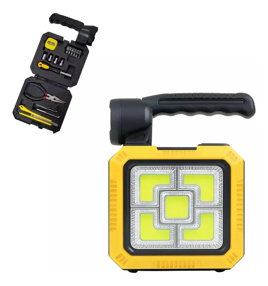 Linterna Solar Recargable + Kit de Herramientas