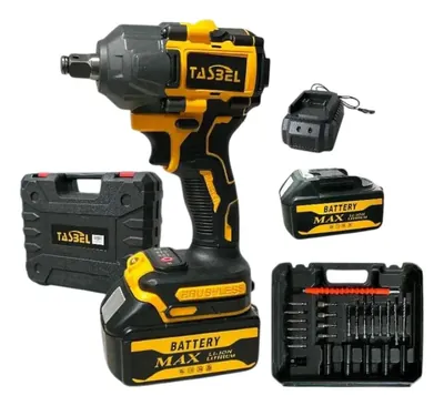 Llave Impacto con 2 Baterías + Accesorios Tasbel