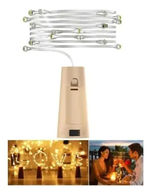 Luz Corcho Led Hada Blanco Cálido