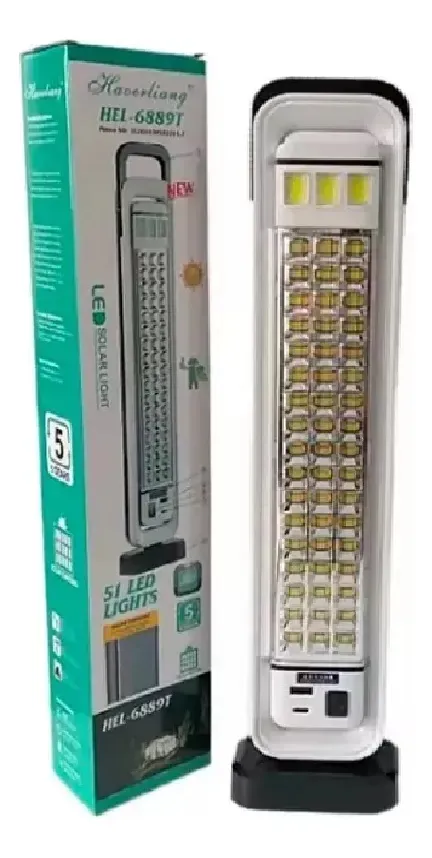 Luz De Emergencia 5v Solar Y Recargable 18cm | C2621163
