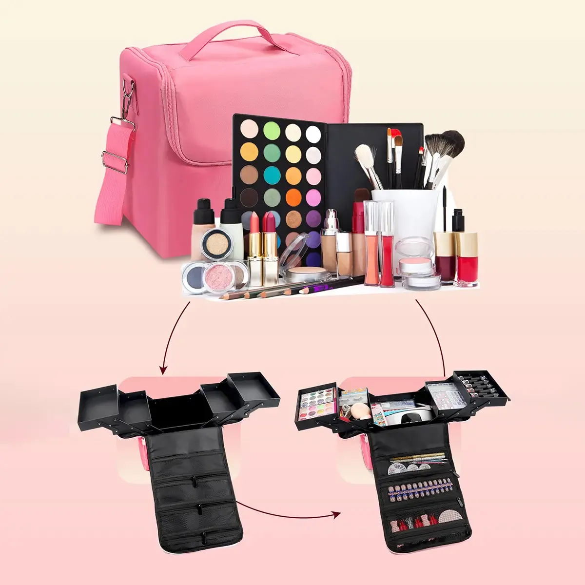 Maleta Cosmetiquera De Maquillaje | H5651
