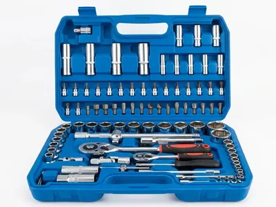 Maletín de Herramientas de 94 Piezas con Dados de 1/2″ y 1/4″