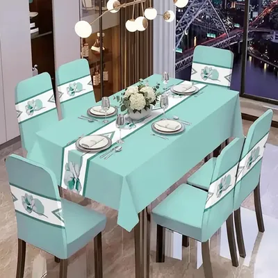 Mantel con 6 Fundas de Sillas elasticadas | V-93