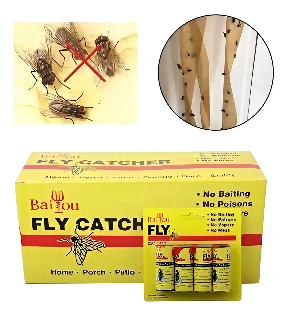 Mata Moscas E Insectos Caja De 96 Tiras Adhesivas | C98205