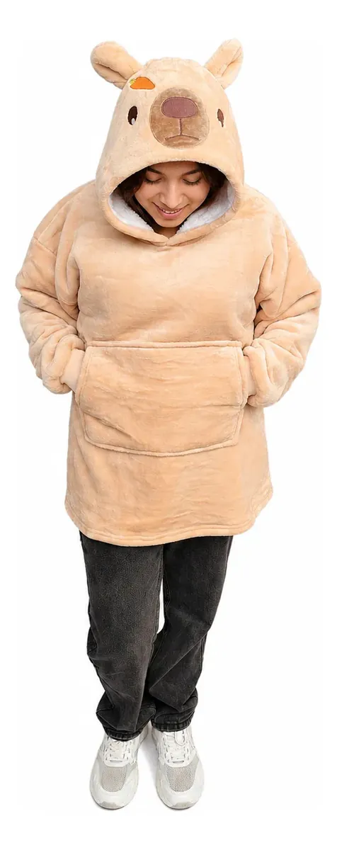 Maxi Poleron Sherpa Capybara Adulto | C1298