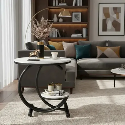 Mesa De Centro De Lujo 2 Niveles | JS1427