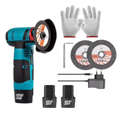 Mini Amoladora Esmeril Angular Inalámbrico + 2 Baterías Tasbel