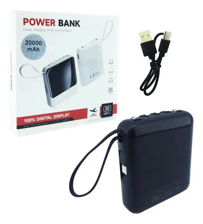 Mini Cargador Portátil Para Celular 3 Cables Usb 12800mah | WXJ007