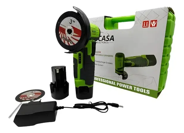 Mini Esmeril Angular Inalámbrico MCASA con 2 Baterías de 21V.