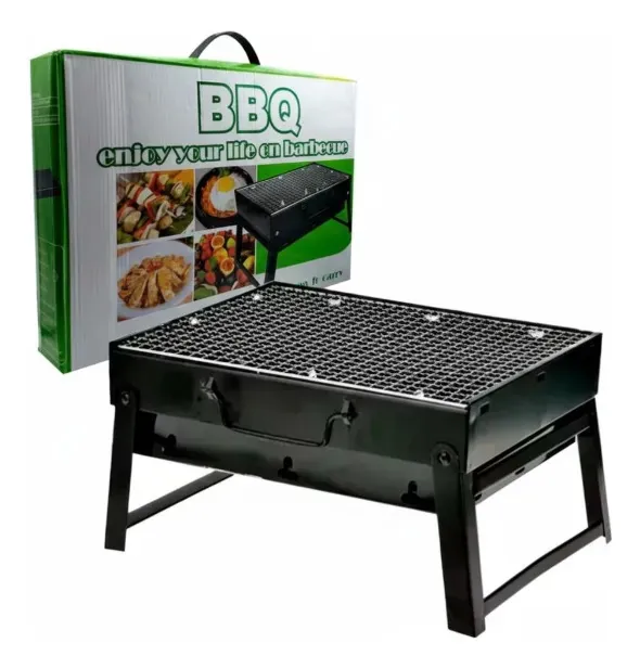 Mini Parrilla de Mesa Plegable Portátil a Carbón BBQ