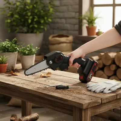 Motosierra Eléctrica Portátil De 6 Pulg + Accesorios | C1059