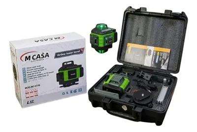 Nivel Láser Verde MCASA de 16 Líneas Cuenta con Función Autonivelante y Pantalla Digital