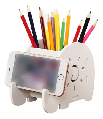 Organizador de Escritorio Armable + Porta Celular | B17-2