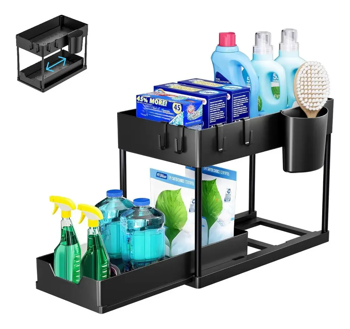 Organizador Multiuso Deslizante De 2 Niveles | JS1369