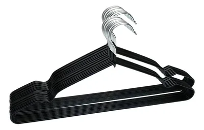 Pack 10 Ganchos Colgador Ropa Antideslizante 45cm | C0363