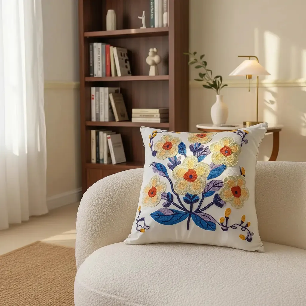 Pack 2 Funda De Cojín Bordada Decorativa | XL21030