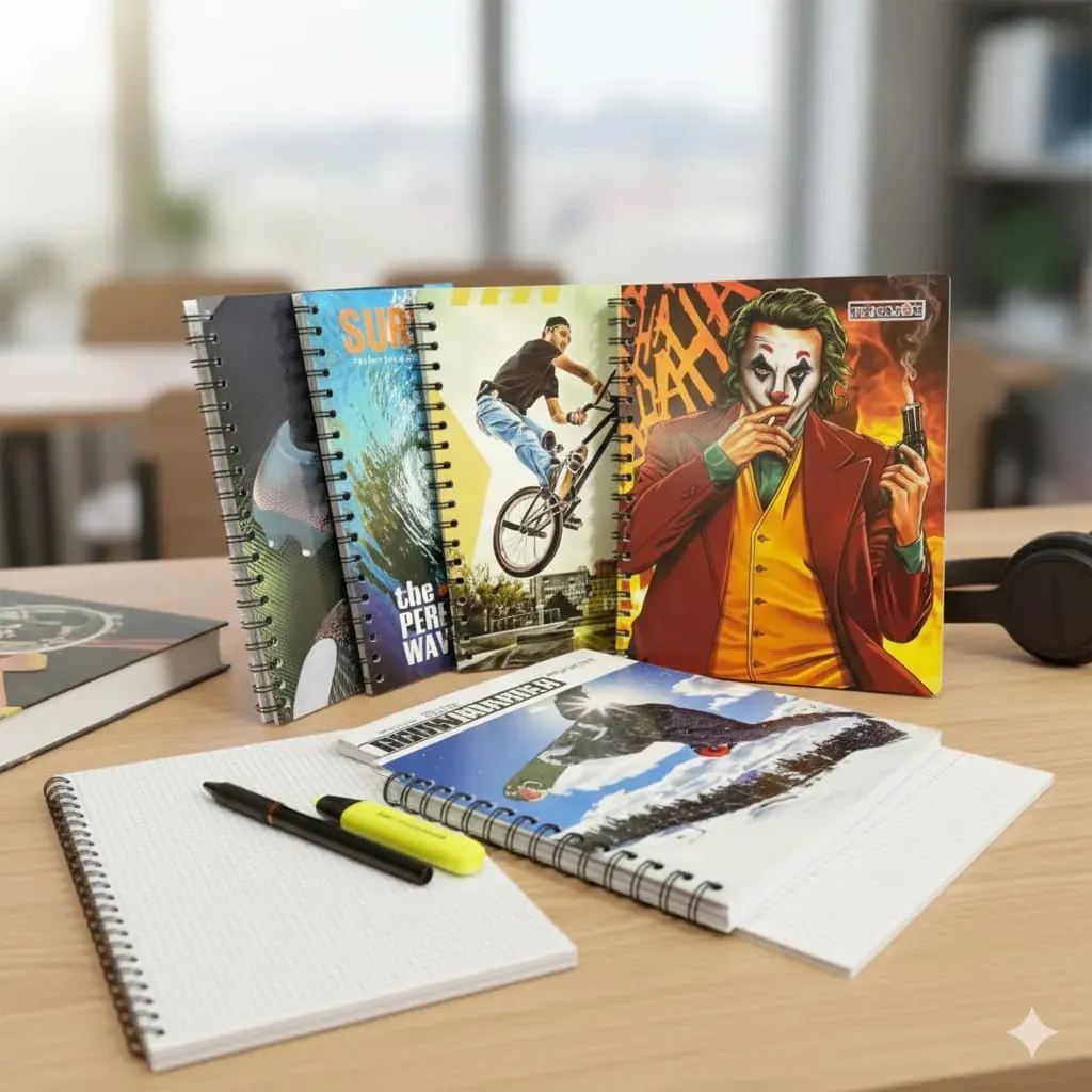 Pack 5 Cuaderno Libreta Unicolor Cuadriculado | C9199