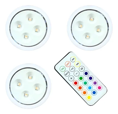 Pack de 3 Luces Led con Control Remoto