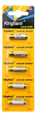 Pack de 5 Pilas Alkaline 27A – 12V. Marca Sugou