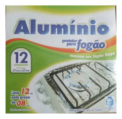 Paquete de 12 Láminas Protectoras de Aluminio para Cocina