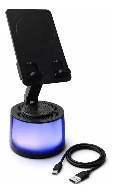 PARLANTE BLUETOOTH CON SOPORTE DE CELULAR AMPLIFICADOR DE SONIDO Y LUZ LED
