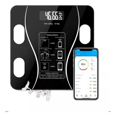 Pesa Digital De Baño Inteligente Recargable Bluetooth App | C8029