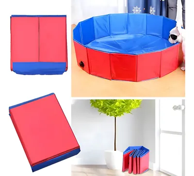 Piscina para Mascotas y Niños de 83 x 30 Cms. Roja y Azul