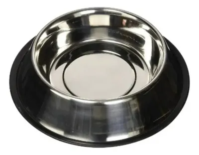 Plato de Comida para Mascotas de Acero Inoxidable de 16 Cms.
