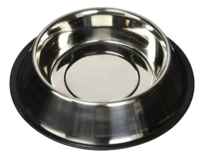 Plato de Comida para Mascotas de Acero Inoxidable de 16 Cms.