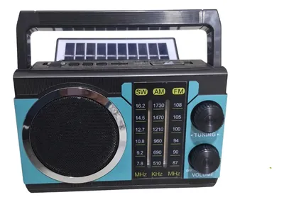 Radio Recargable Solar, Corriente ó 4 Pilas AA