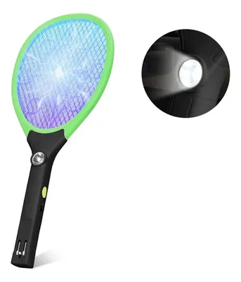 Raqueta Mata Insectos Recargable con Linterna