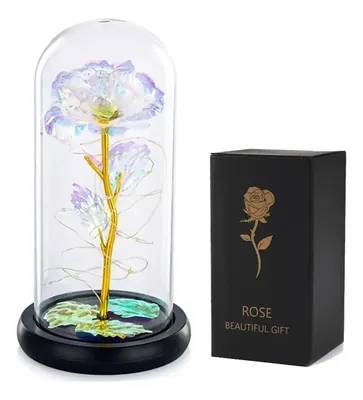 Rosa Eterna Esfera Led De Vidrio | C8027