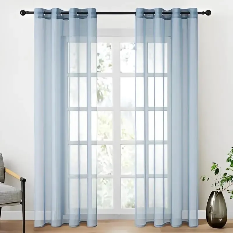 Set 2 Cortinas Transparentes Lisas - BLANCO HUESO | C1110991