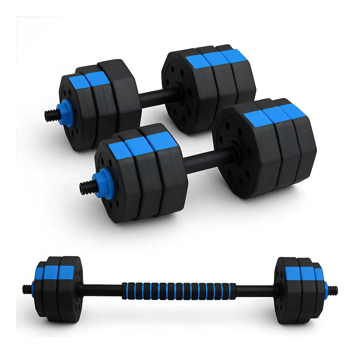 Set Pesas Mancuernas Barra Extension 10kg | C8057