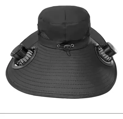 Sombrero Con Ventilador Recargable Solar Y USB | C321