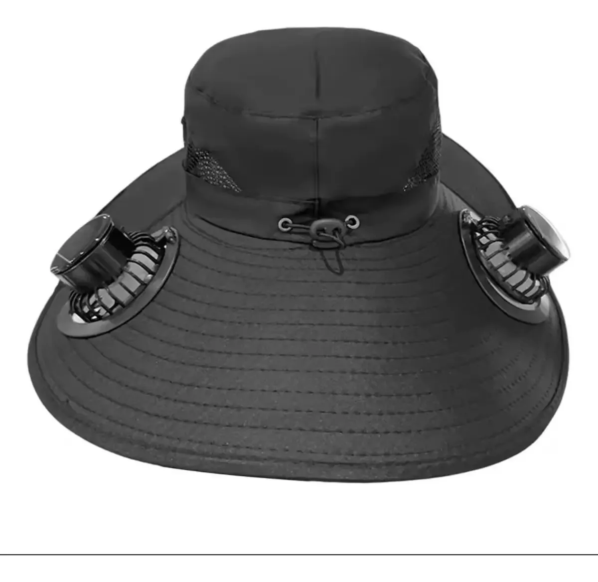 Sombrero Con Ventilador Recargable Solar Y USB | C321