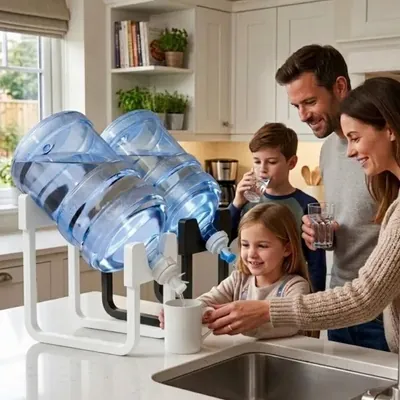 Soporte Negro para Bidón de Agua de 20 Litros con Grifo Incluido