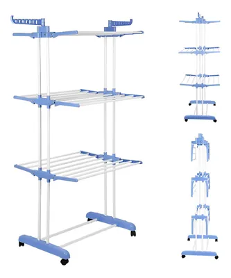 Tendedero de Ropa Plegable de 2 Niveles