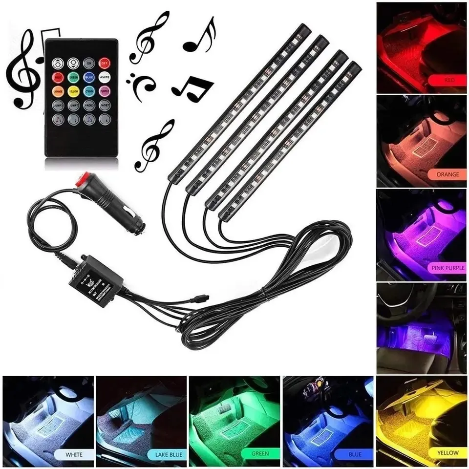 Tiras Led Rgb Interior Auto Multicolor | CD125