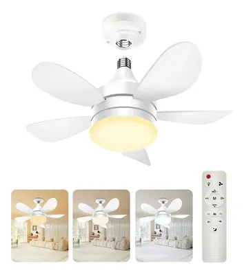 Ventilador de Techo Led con 3 Módulos de 5 Aspas y Control Remoto