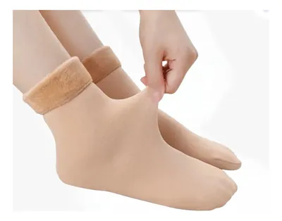 x12 Calcetines Térmicos De Terciopelo Mujer | C334