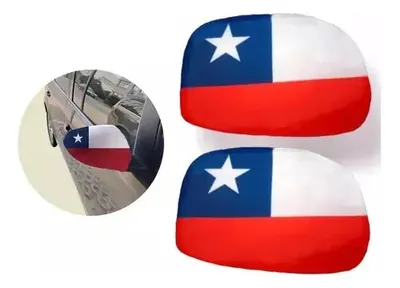x2 Cubre Retrovisor Bandera Chilena | C0203